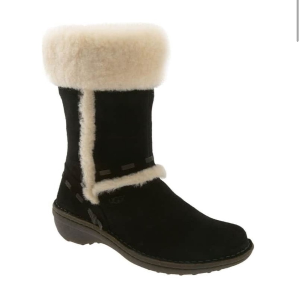 Black UGG Elijo suede boots